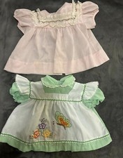 Vintage Cradle Togs Smocked Embroidery Dress Set Rare Butterly     