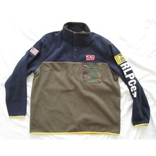 New Ralph Lauren Polo RL-67 American Flag Fleece Pullover Sz M Retail 198 