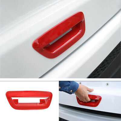 Fit For Jeep Compass 2017-2020 Red ABS Tail Door Trunk Handle Cover Trim 1pcs