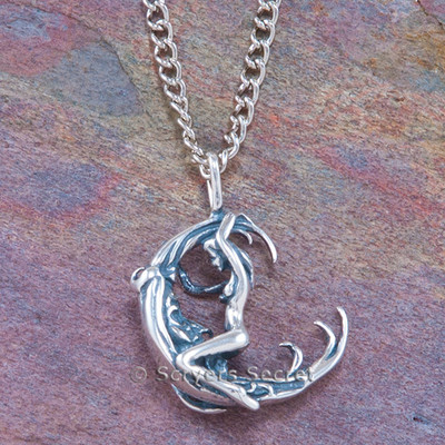the MOON Charm Pendant Necklace 