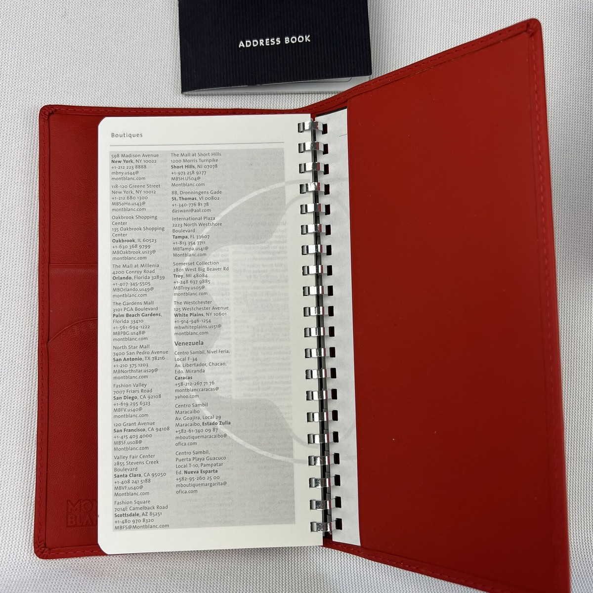 Montblanc Leather Goods Diaries & Notes Red Notebook 9511 | eBay