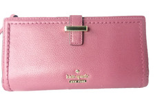 Kate Spade Long Leather Bifold Wallet WLRU4830 Cinnabar Red Retail 139