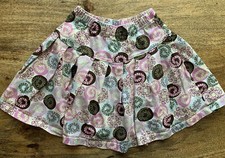 Hanna Andersson Skirt Size 120 6 7 EUC Pink Brown Floral Adorable