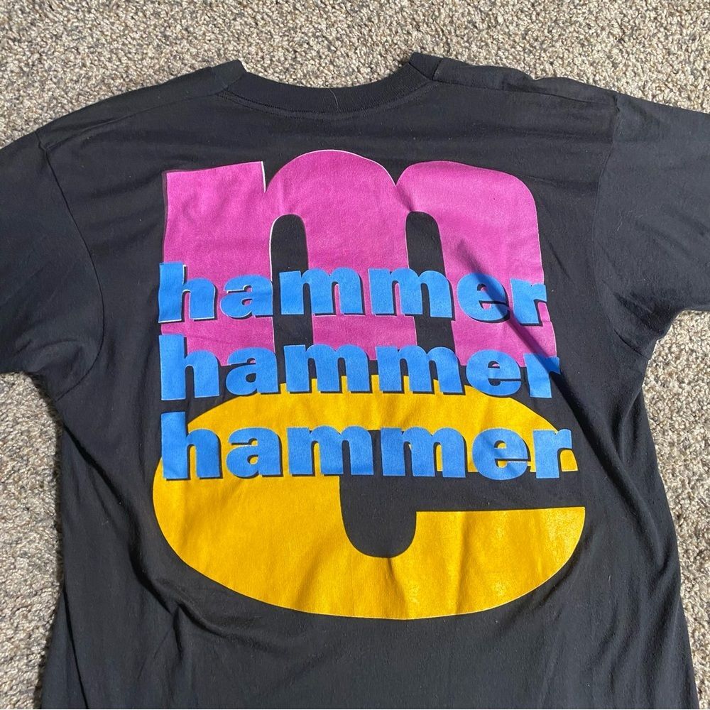 Vintage MC Hammer Shirt Mens XL Black 90s Rap Tee Winterland 1991