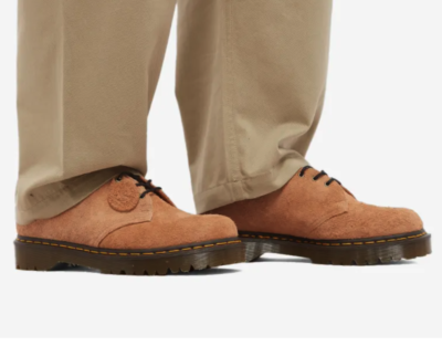 Dr. Martens 1461 BEX Suede Oxford in Sandy Tan Tufted Suede made