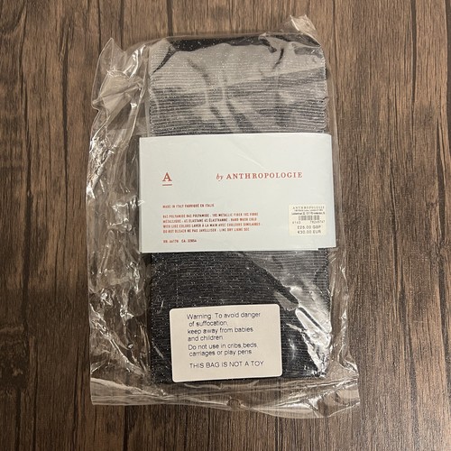 Anthropologie Black Lurex Tights New In The Packaging Size Large - 第 4/7 張圖片