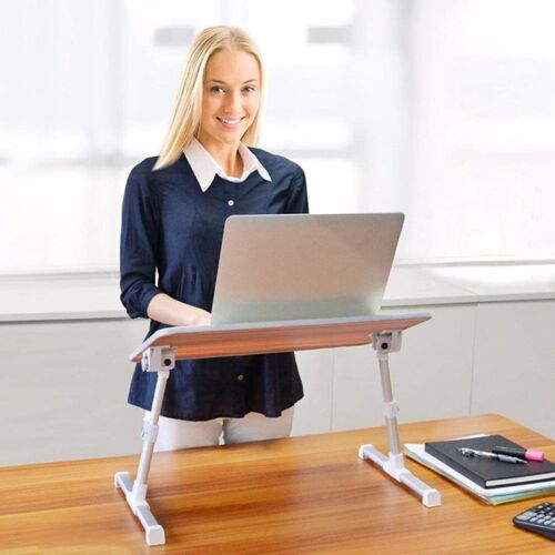 Amazon Basics Portable Height Adjustable Desk Top Laptop Table Riser. Folds Away - Picture 2 of 8