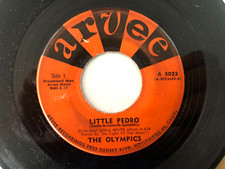 The Olympics LITTLE PEDRO Cappy Lewis BULL FIGHT 1961 Arvee 45 rpm single G+ The Olympics LITTLE PEDRO Cappy Lewis BULL FIGHT 1961 Arvee 45 rpm single G+