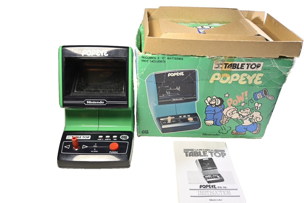 Vintage Boxed Nintendo Game And Watch Nintendo Popeye Vintage Boxed Nintendo Game And Watch Nintendo Popeye