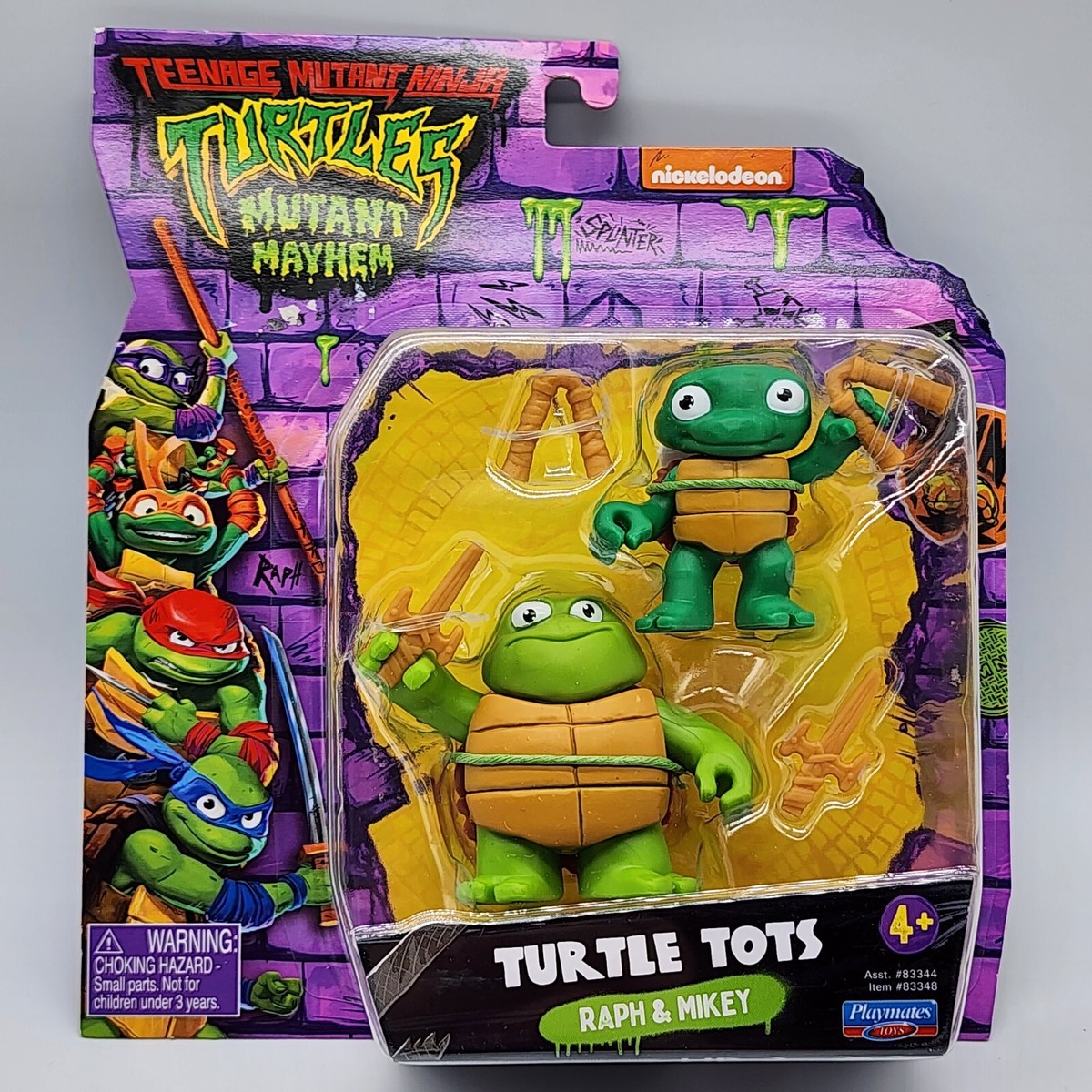TMNT Mutant Mayhem Turtle Tots Figures Complete Set Leo/Donnie