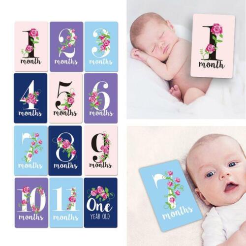 12 Sheet Baby Milestone Photo Cards Landmark Moment Photo Cards Key Age Markers - Picture 1 of 8