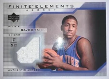 2003-2004 Upper Deck MIKE SWEETNEY Knicks Finite Elements JERSEY Swatch FREE S&H