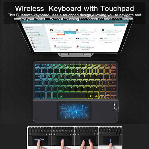 Backlit Touchpad Keyboard Case Mouse For iPad 8/9/10th Gen Air 5 4 Pro 11 Cover - Picture 12 of 59