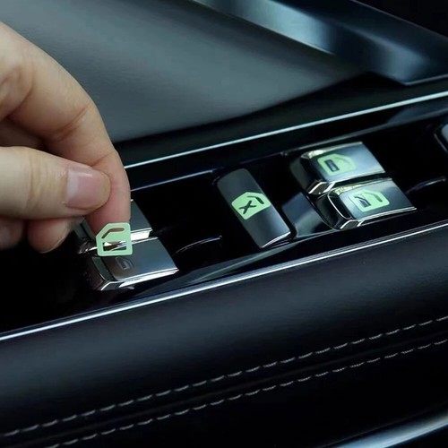 1 Set Car Door Window Switch Luminous Green Night Safety Sticker Accessories - Bild 9 von 10