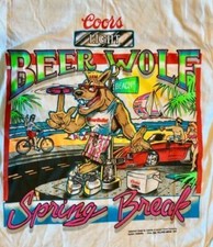 Beer Wolf Christmas Night happy Vintage T shirt classic style Men Women TE9203