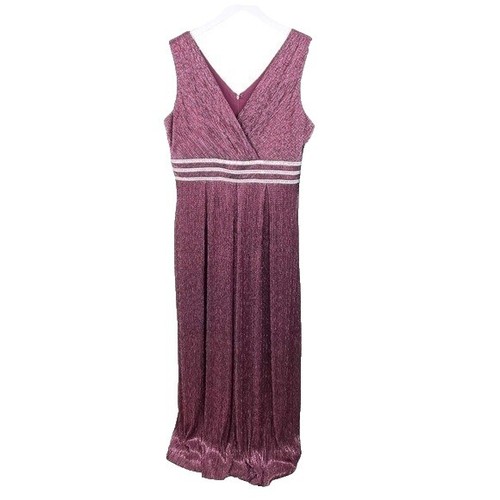 r&m richards sleeveless metallic dress and jacket R&M Richards Plus Size Sleeveless Metallic Dress and Jacket
