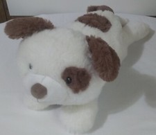Mary Meyer Stuffed Puppy Dog 17" Floppy Body White Brown Spots Embroidered Eyes