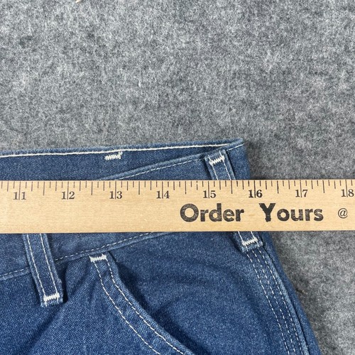 Carhartt Jeans Mens 32x34 Carpenter Pants Blue Denim B13 DST Cotton Mens NWT - Picture 8 of 13