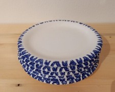 6 PIATTI DESSERT / FRUTTA CMS, ceramica dipinta a mano, microonde/ lavastoviglie