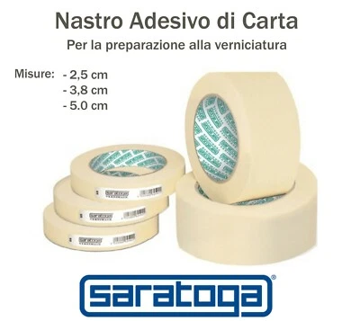 10 PZ SARATOGA NASTRO CARTA GOMMATA COLLA ADESIVO PITTORI IMBALLAGGIO MASCHER