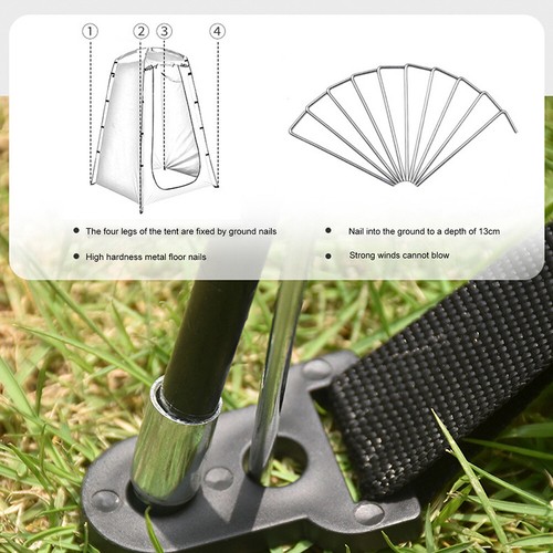 Camping Instant Tent Waterproof Camp Shower Tent Tear-resistant for Camp Fishing - Picture 17 of 18