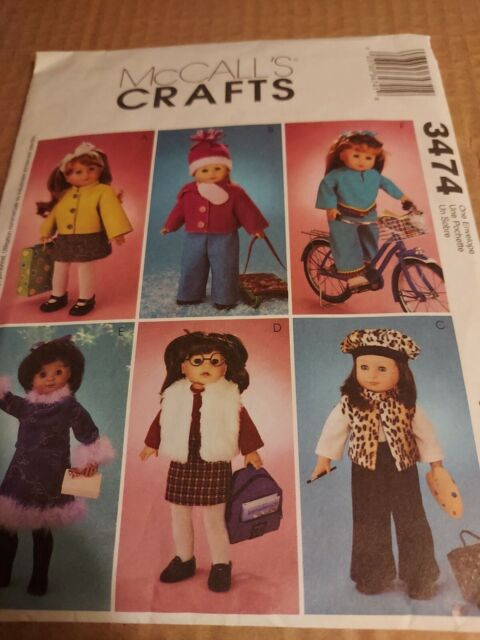 Vintage 2001 McCall&#039;s Pattern 18" Doll #3474 Partial Uncut 31 Pieced