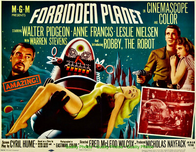 Forbidden Planet Film Poster 8.5x11'' Photo Print Robby Robot Science Fiction