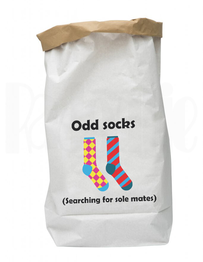 SAOLA Odd Socks (Sole Mate) sacchetto di carta per immagazzinaggio