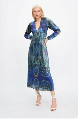 zara limited edition metallic thread dress