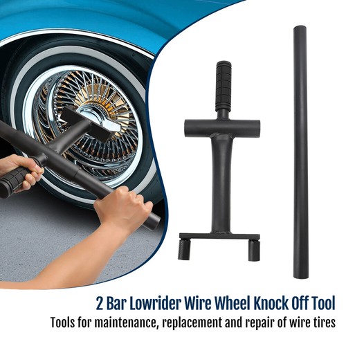 2 Bar Lowrider Wire Wheel Knock Off Tool For Dayton, Luxor, Zenith Heavy duty - Picture 1 of 11