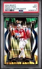 Drake Maye 2024 Select Green & Yellow Shock Prizm PSA 9 RC — Super Bowl Starting