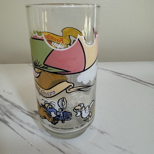 Bicchiere cappero McDonalds The Great Muppet 1981 vintage ~ Kermit, Fozzie & Gonzo - Foto 4 di 18