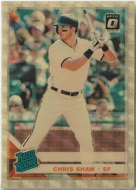 Chris Shaw 2019 Donruss Optic Rookie Gold Vinyl #51 Baseball #/1