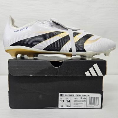 Adidas Predator League FT FG/MG Soccer Cleats JI1114 White Black Men Size 13