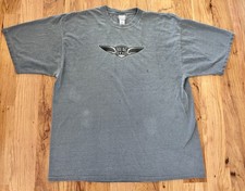 Vintage Boeing Logo Made in USA Gray Airplane Aviation Tee T-Shirt XXL