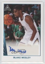 2021-22 Leaf Memories 1990 Base Platinum 54/99 Blake Wesley #BA-BW1 Auto 1k5