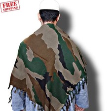 Traditional Palestinian Keffiyeh Scarf Unisex Shemagh Tassel Green Wrap