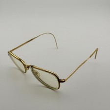 Vintage AMOR France Gold Tone Cable Temple Eyeglasses Frames 46-18 130