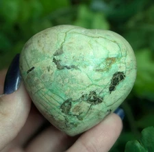 Green Moonstone Heart