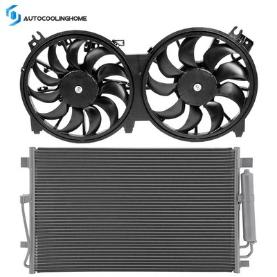 A/C Condenser & Cooling Fan Assembly Kit For 2016 2017-2018 Nissan For Maxima