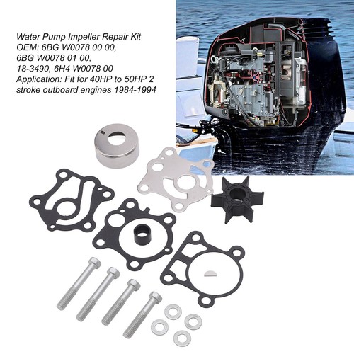 ˜16pcs Water Pump Impeller Repair Kit 6H4 W0078 00 For 40HP To 50HP 2 Stroke - Picture 19 of 22
