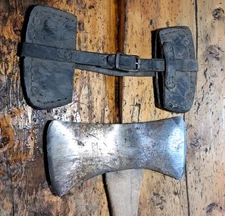 Vtg Plumb Double bit Axe Number 4 Lbs With Leather Cover  Ready For Work Os 1
