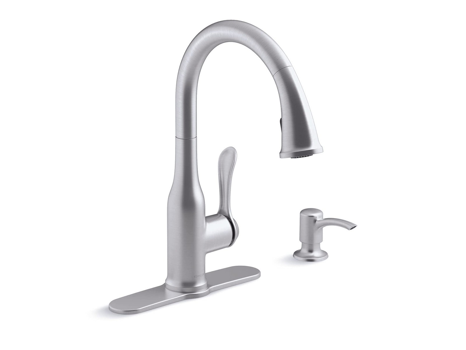 СМЕСИТЕЛЬ ДЛЯ КУХНИ KOHLER MOTIF ИЗ ЯРКОЙ НЕРЖАВЕЮЩЕЙ СТАЛИ K-R23863-SD-VS 29690₽
