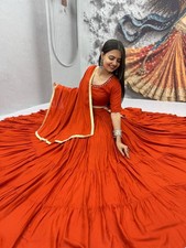 Women Rion Cotton Handmade Mirror Work Lehenga Choli Indian Wedding Outfit