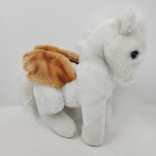 Vtg 1980 Dakin Little Pegasus Sitting Plush Stuffed Animal White Winged Horse 9"