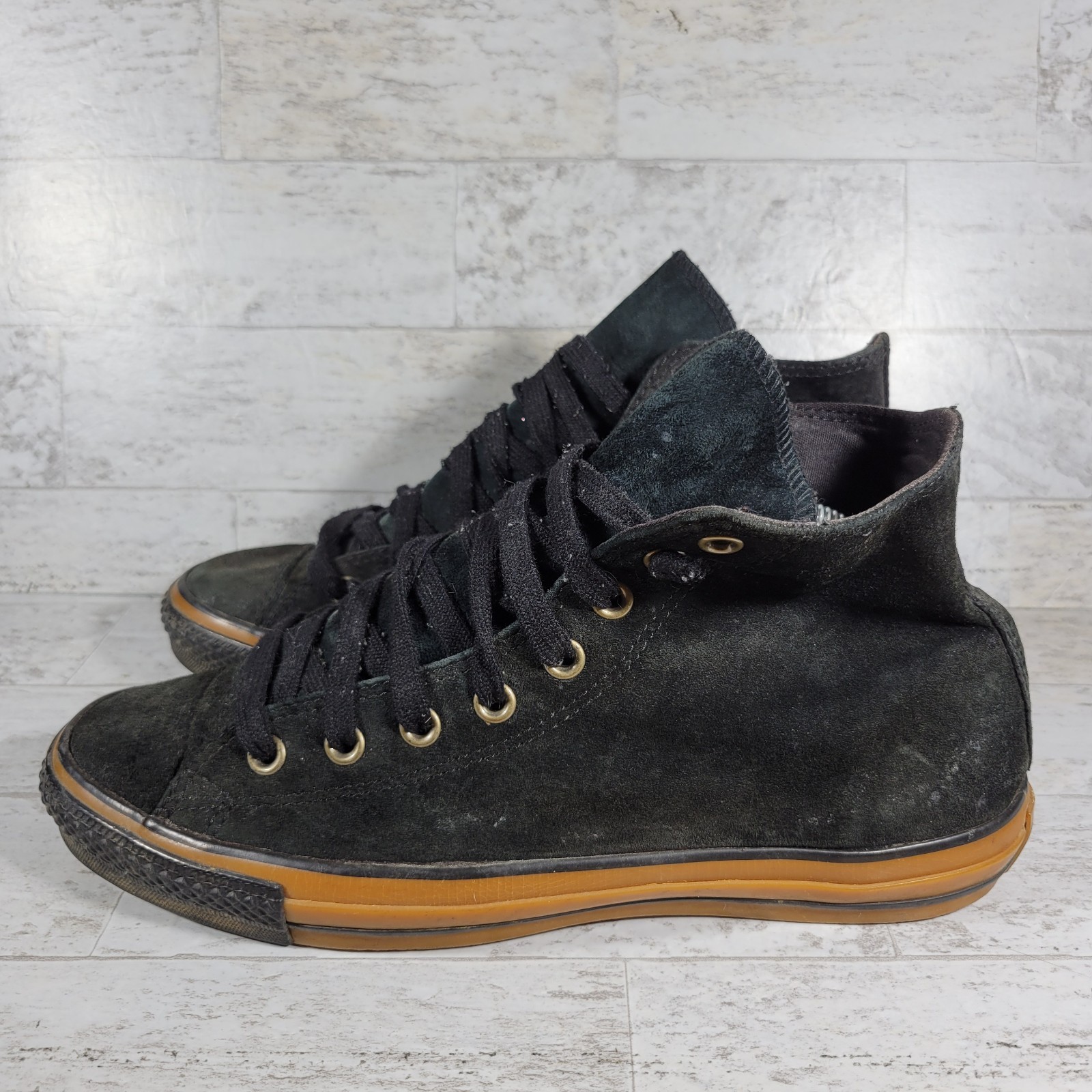 SAOLA Converse Chuck Taylor All Star alte nere gomma da uomo taglia 9