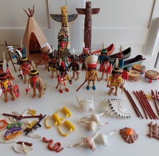 Playmobil Indios Occidentales Lote Años 90/de Juegos 3732.4504 3397 3873 3874 etc