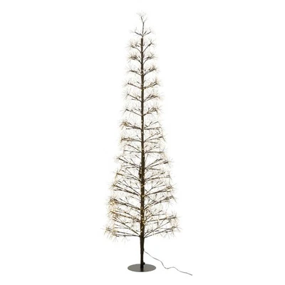 Sapin à LED en Métal "Grady" 180cm Noir - Photo 1/4