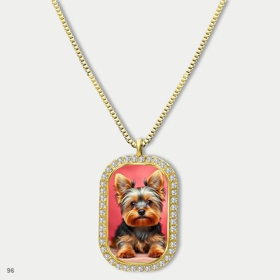 Gorgeous Cute Yorkie Yorkshire Terrier Dog Fashion Pendant Necklace Chain Printe