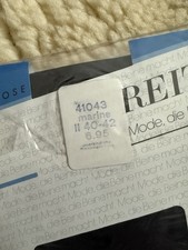 Vintage Reiter Strumpfhose Marine Größe II 40-42 Neu OVP